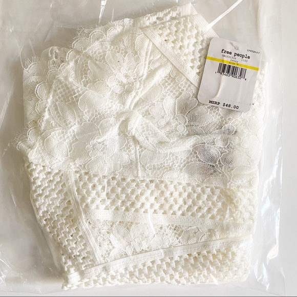 Free People Sitting Pretty Brami Ivory M NWT - Picture 3 of 12